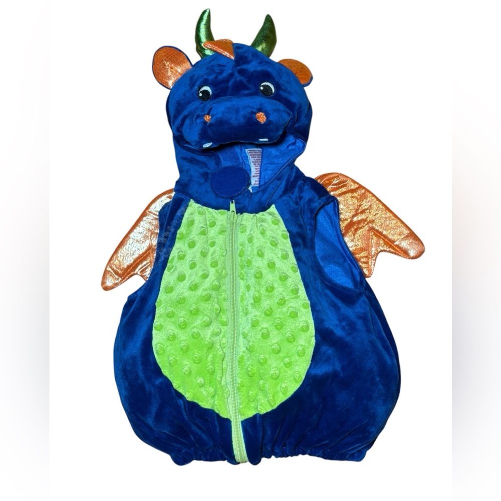 Dragon in Training Costume Baby 3-6mos Full Zip Jacket Plush Dream Play Imagine
